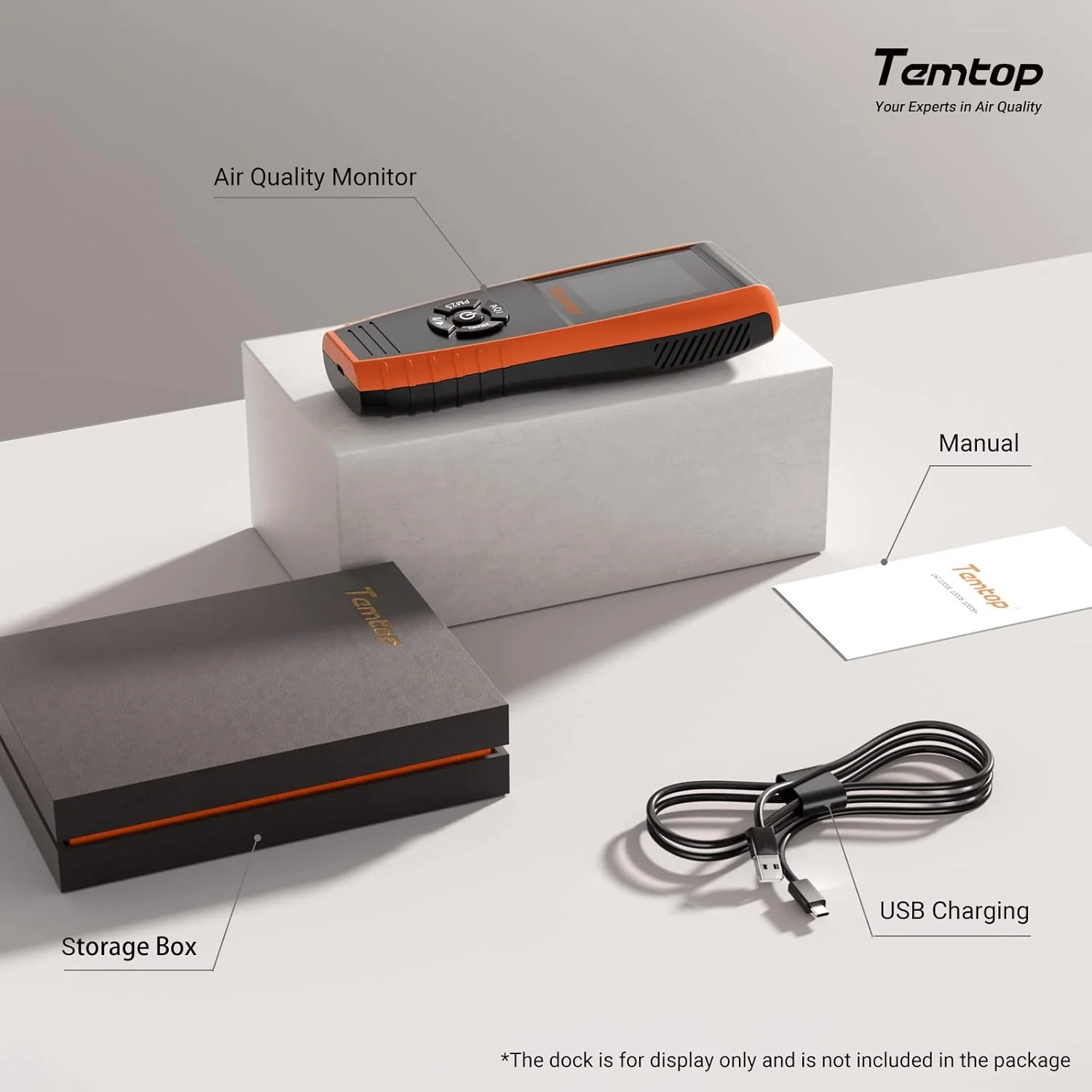 Temtop Air Quality Monitor Professional PM2.5 PM10 Particle Counter LKC-1000S 2nd, Formaldehyde, Temperature, Humidity, AQI Tester for Indoor/Outdoor Air Pollution Detection w/Data Export - Image 6