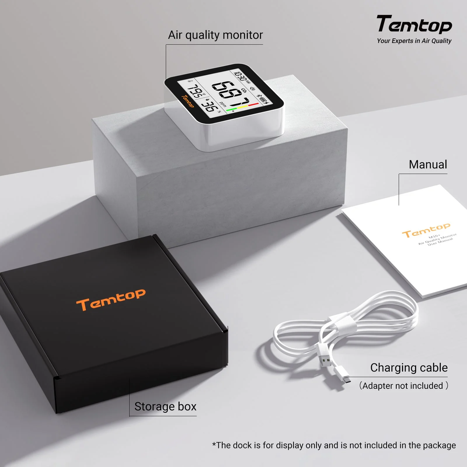 Temtop C10 2nd E-Ink Display CO2 Monitor Indoor Air Quality Monitor for CO2, Temperature and Humidity with App and Data History - Image 12