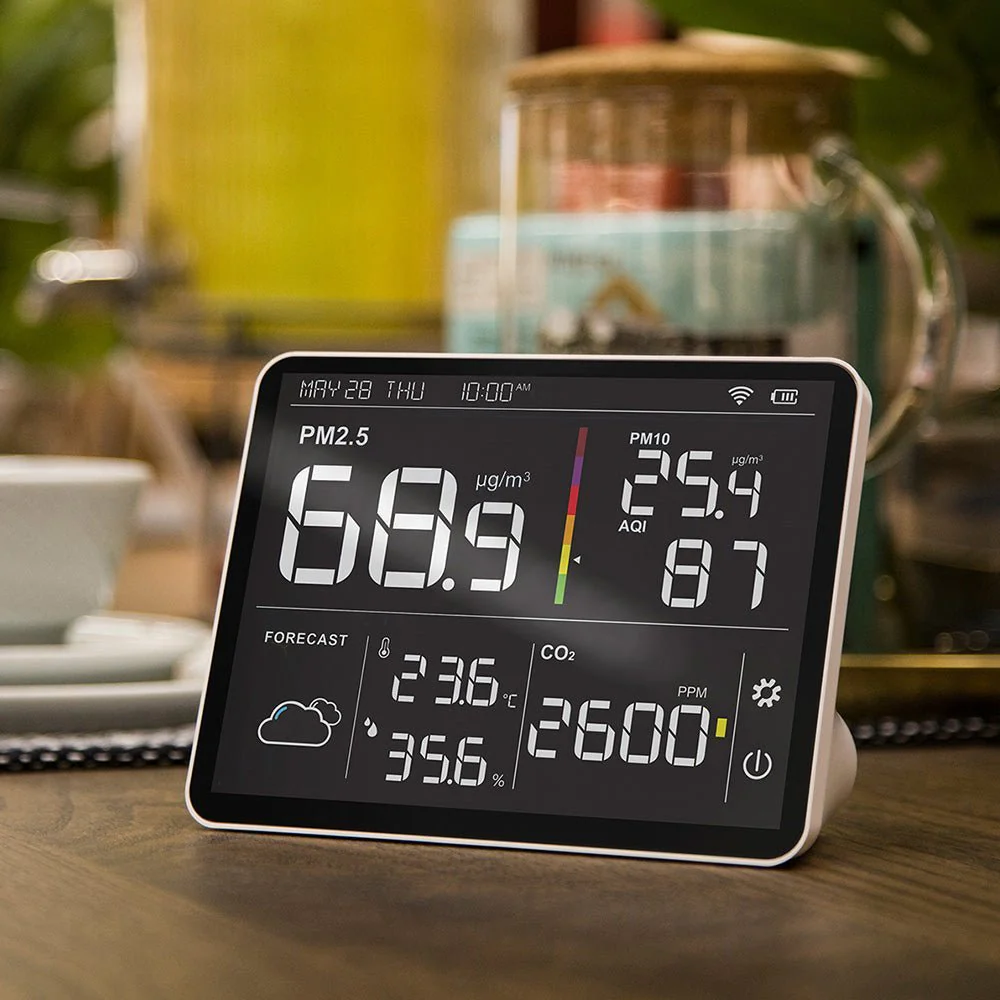 Temtop M100 Indoor CO2 Meter & Air Quality Monitor 8 in 1 Integrated Sensor - Image 9