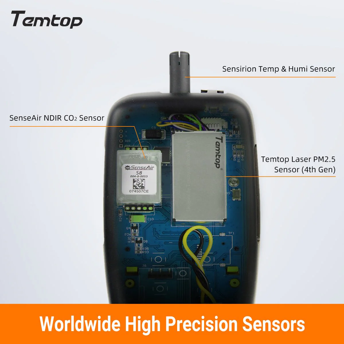 Temtop M2000C 2nd Generation Air Quality Monitor PM2.5 PM10 CO2 Data Export Audio Alarm Easy Calibration - Image 6