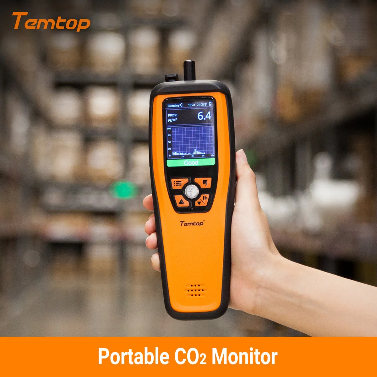 Temtop M2000C 2nd Generation Air Quality Monitor PM2.5 PM10 CO2 Data Export Audio Alarm Easy Calibration - Image 7