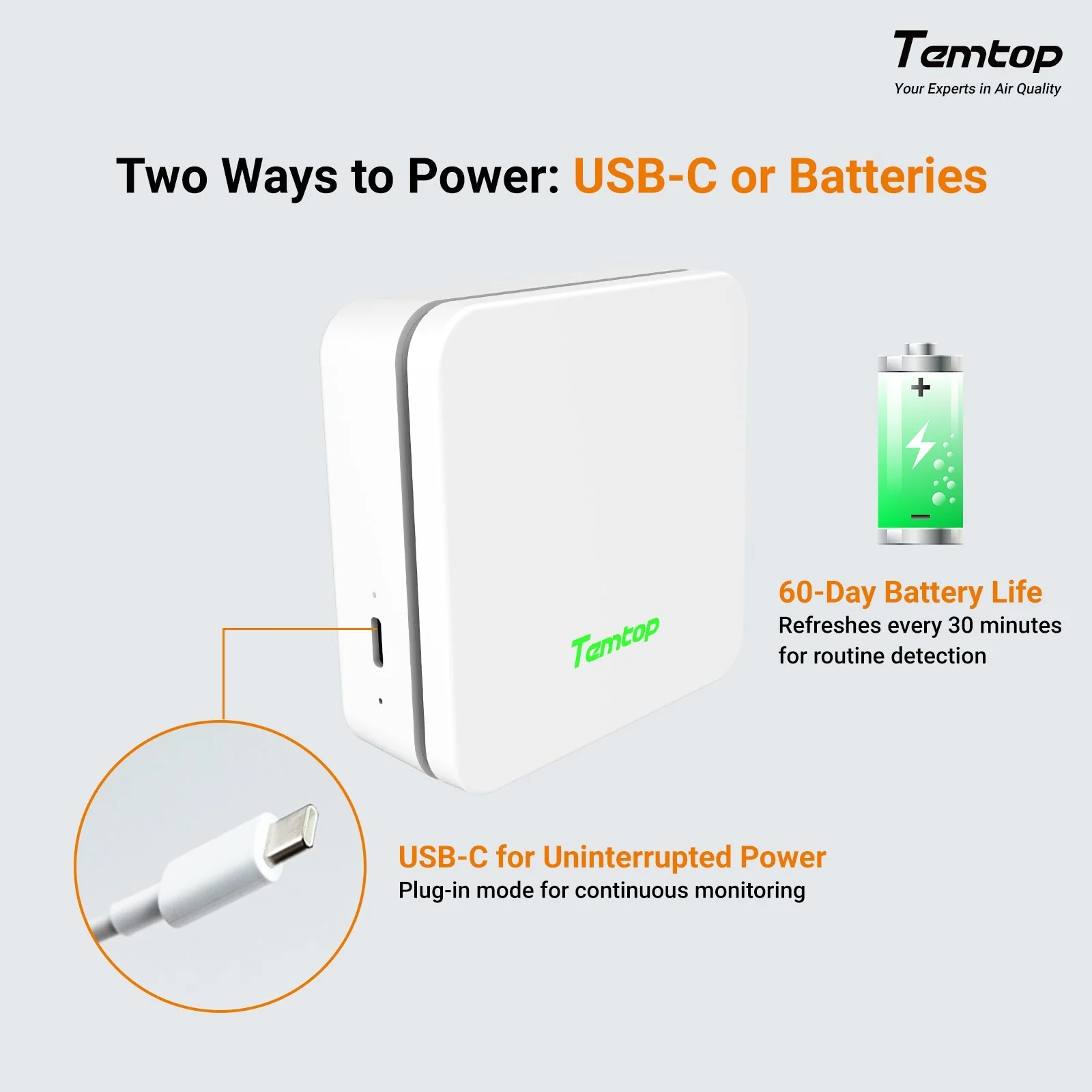 Temtop P1 Air Quality Monitor – PM2.5, PM10, Temp & Humidity Detector with Real-Time AQI & Bluetooth App - Image 3