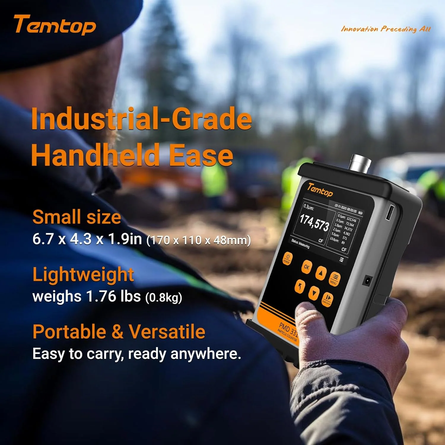 Temtop Innovative Handheld Particle Counter for Air Quality Measurement Conform to ISO Standard PMD 331 - Image 9