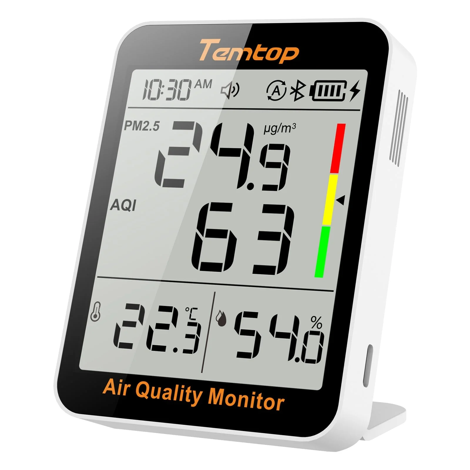 Temtop S1+ Bluetooth Indoor Air Quality Meter Temperature and Humidity AQI PM2.5 Monitor with APP Control - Image 8