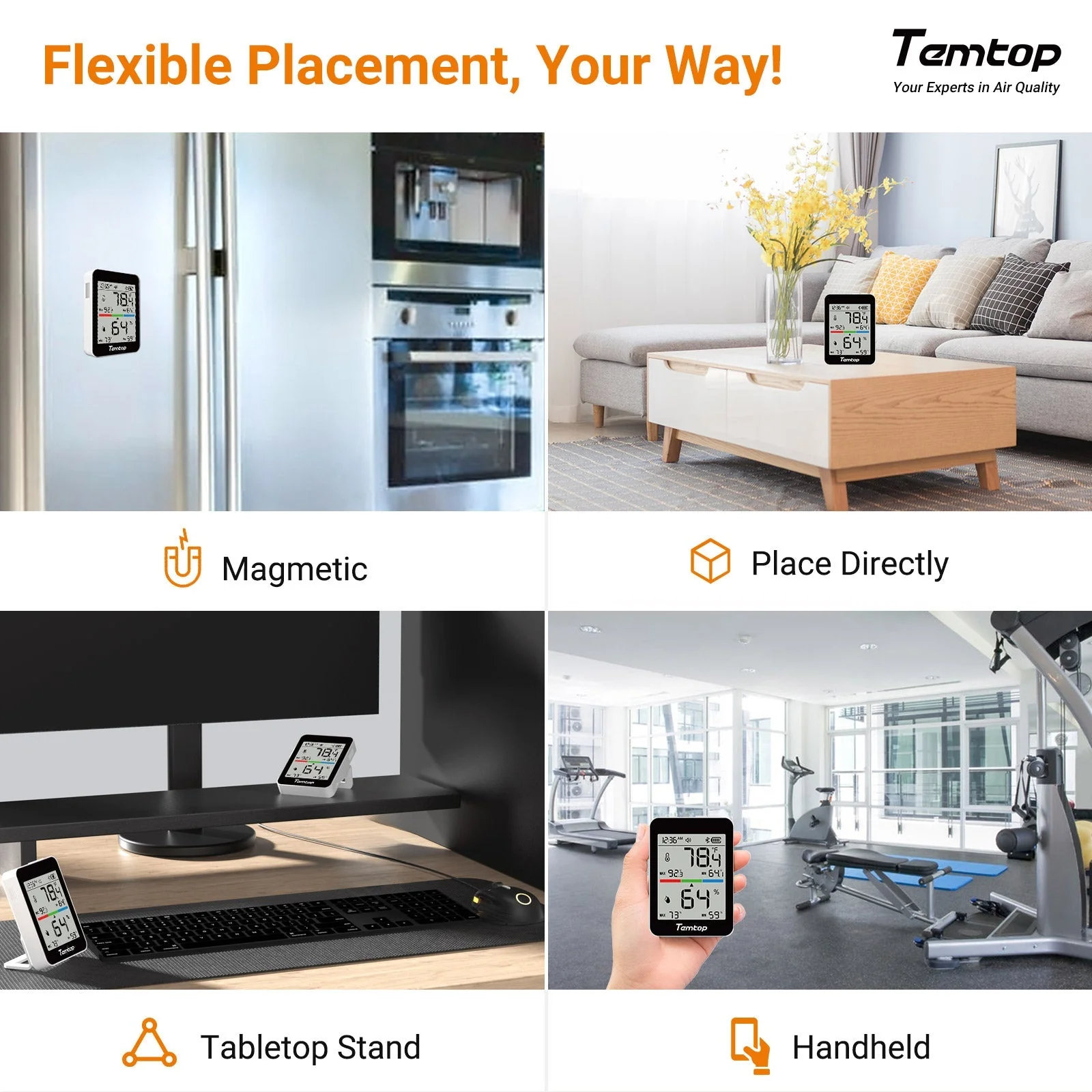 Temtop T1 Bluetooth Indoor Thermometer and Hygrometer, Room Temperature Humidity Monitor - Image 7